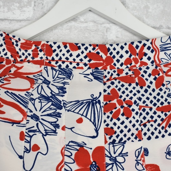 *sold* Vintage medium white floral mini skirt - Picture 4 of 8